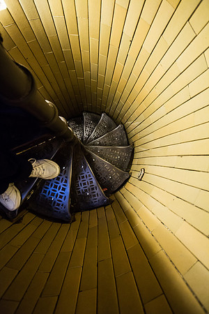 Stairway to the top of St Peters Basilica