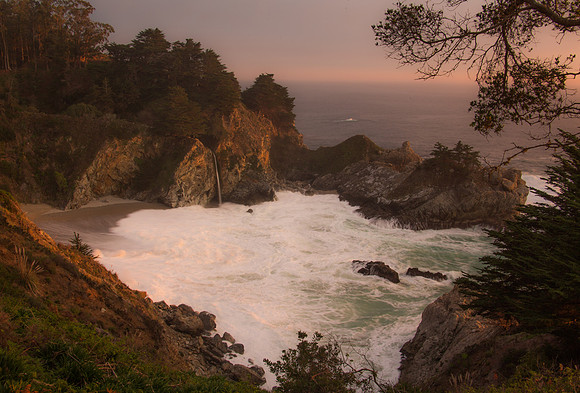 McWay Falls at sunset