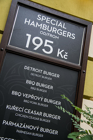 Gotta love a Detroit Burger in Prague